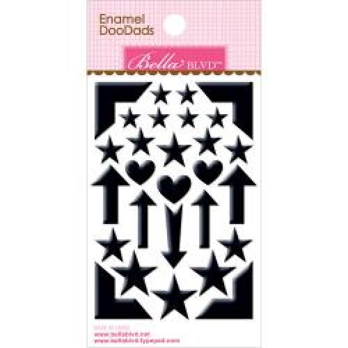 Bella Blvd - Enamel Stickers 3"X4.75" Doodads - Oreo Black