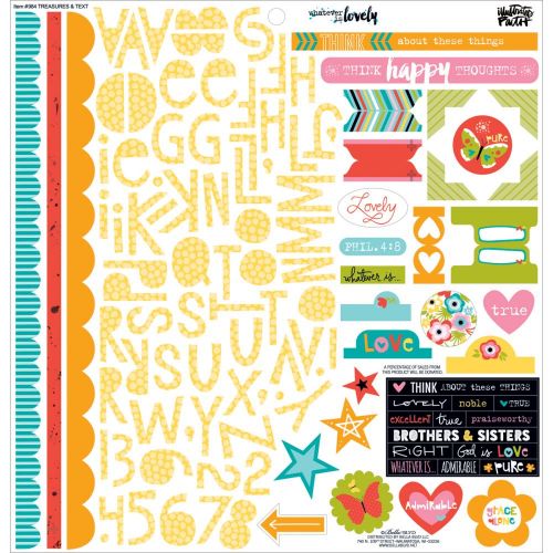 Bella Blvd - Illustrated Faith Whatever Is Lovely - Stickers 12"X12" - Treasures & Text