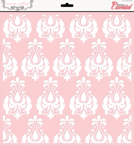 Teresa Collins Designs - Signature Essentials - 12x12 Stencil Damask
