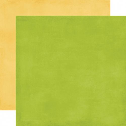 Echo Park Paper Company - Beautiful Life Collection - Green /Yellow Distressed Solid Paper