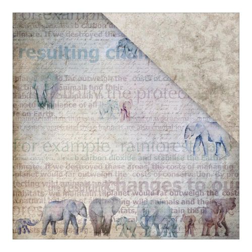 Fabscraps - Call From The Wild - Threatened - 12" x 12" Double Sided Patterned Paper
