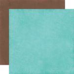 Carta Bella Paper Company - Cool Summer Collection - 12 x 12 Paper - Ocean Aqua / Brown Stone