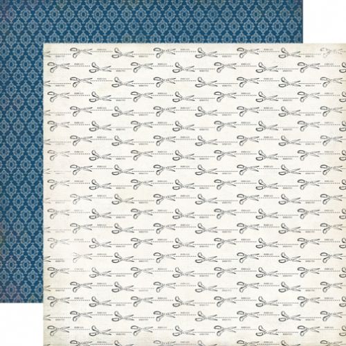 Carta Bella Paper Company - Sew Lovely Collection -12x12" Paper - Trim Marks