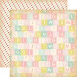 Carta Bella Paper Company - Baby Mine Girl Collection - 12x12" Paper - Alphabet Soup