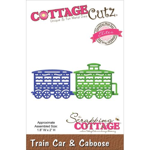 Cottage Cutz - Scrapping Cottage - Die - Train Car & Caboose 1.8"X2"