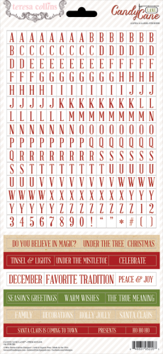 Teresa Collins Designs - Candy Cane Lane - Alpha Stickers