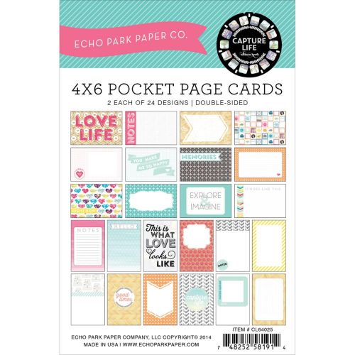 Echo Park Paper Company - Capture Life Collection by Allison Kreft - 4x6 Designer Cards