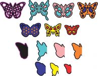 Cheery Lynn Designs Die - Mini Dimensional Butterflies with Angel Wings