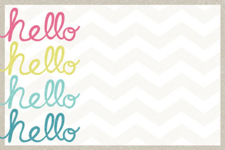 My Mind's Eye - Cut & Paste - Hello - 4x6 Journal Card