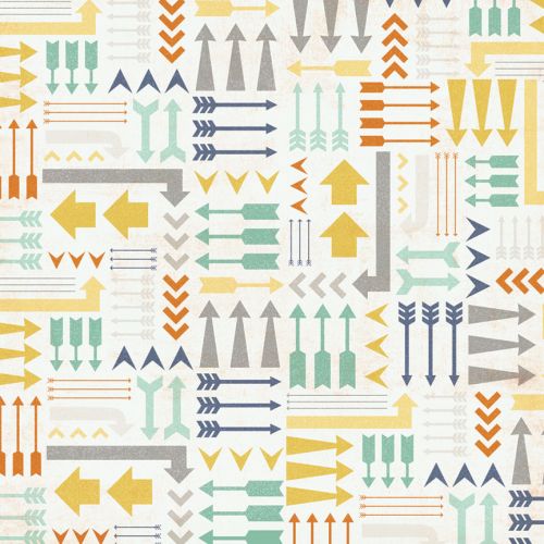 My Mind's Eye - Cut & Paste - Hey You - Route  - 12" x 12" Double Sided Patterned Paper