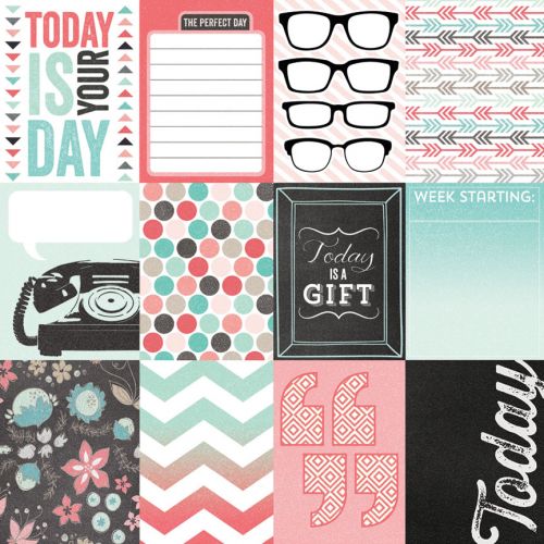 My Mind's Eye - Cut & Paste - Today - Present  - 12" x 12" Double Sided Patterned Paper