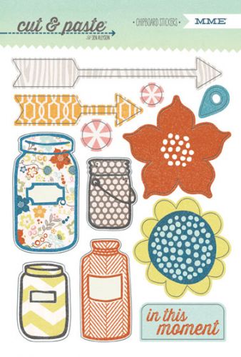 My Mind's Eye - Cut & Paste - Right Now - Chipboard Stickers