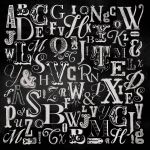 My Mind's Eye - Chalk Studio -  Lettered  - 12" x 12" Double Sided Patterned Paper