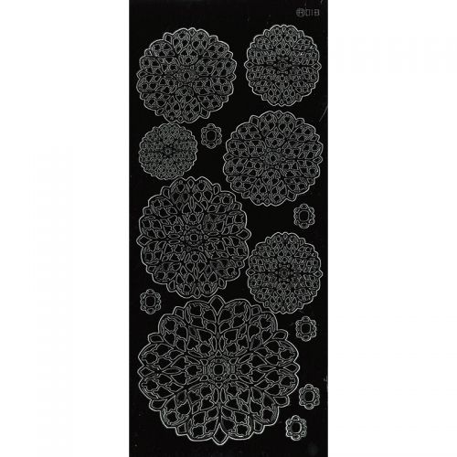 Peel Off Stickers - Doilies - Black