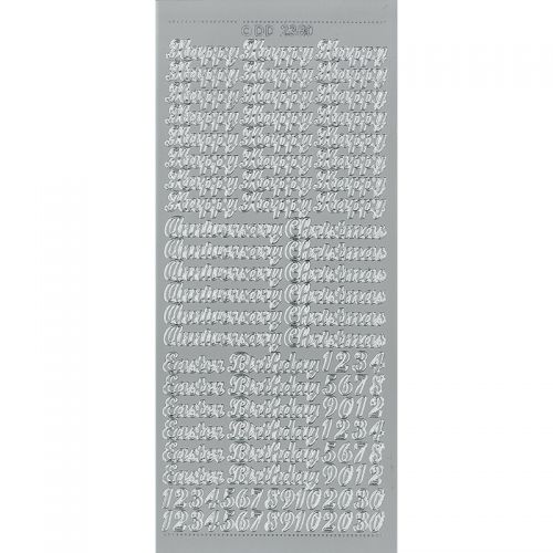Peel Off Stickers - Wishes - Silver