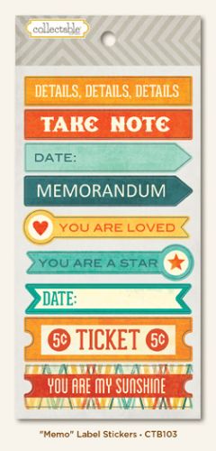 My Minds Eye - Collectable - Memo - Label Stickers