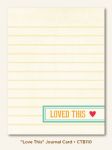 My Minds Eye - Collectable - Love This - Journal Card