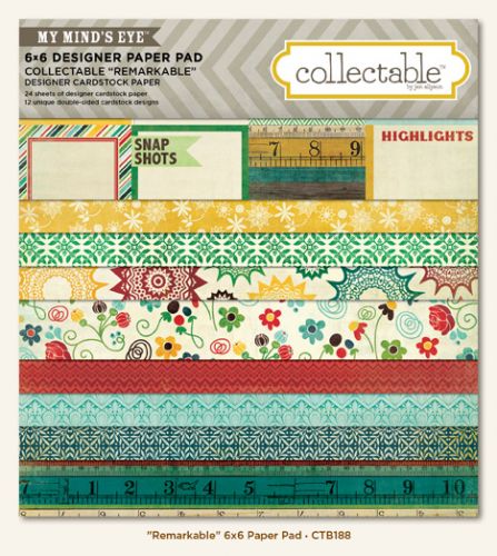 My Minds Eye - Collectable - Remarkable - 6x6 Paper Pad