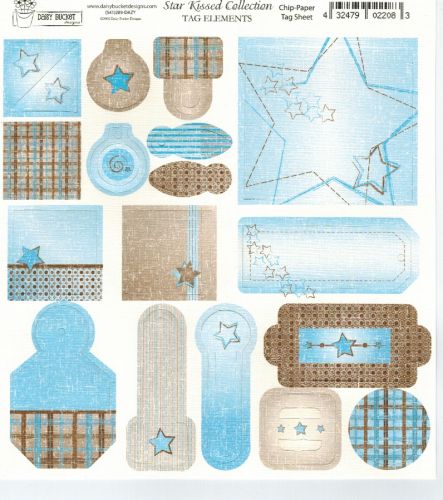 Daisy Bucket Designs -Star Kissed - Tag Elements - 8" x 8"
