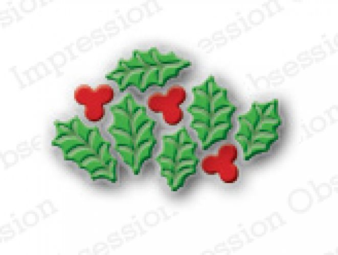 Impression Obsession - Die - Holly Leaf Cluster