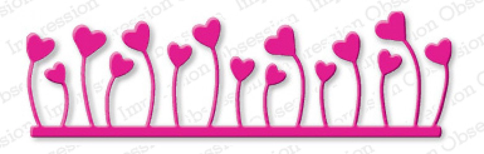 Impression Obsession - Die - Floral Heart Strip