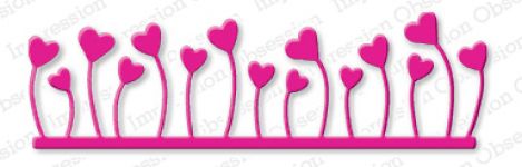 Impression Obsession - Die - Floral Heart Strip