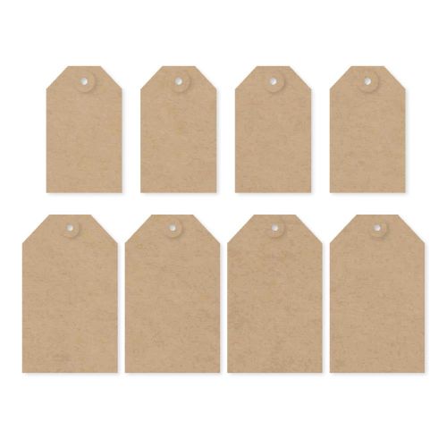 Simple Stories - DIY - Design it Yourself - Foundations Tags 8/Pkg - Kraft (4) 2.5"X3.5" & (4) 1.5"X2.5"