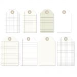 Simple Stories - DIY - Design it Yourself - Foundations Tags 8/Pkg - Office (4) 2.5"X3.5" & (4) 1.5"X2.5"