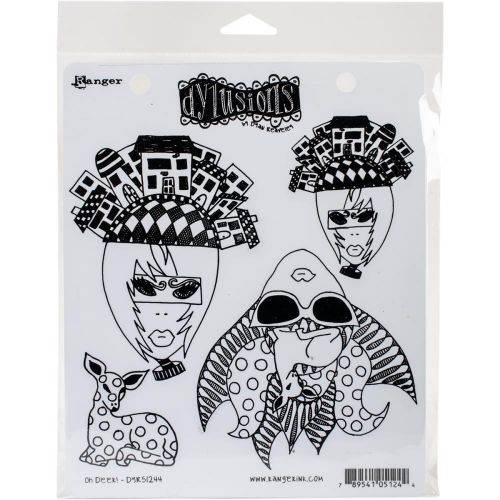 Ranger - Dylusions - By Dyan Reaveley - Cling Stamp Collections 8.5"X7" - Oh Deer!