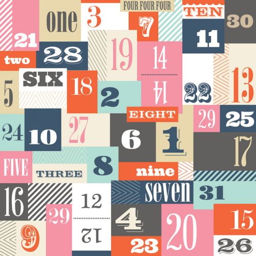 Teresa Collins Designs - Family Stories - 12x12" Paper - Numbers