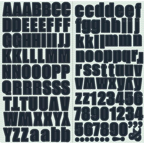 Fancy Pants - The Good Life - Chipboard Alphas & More - Black