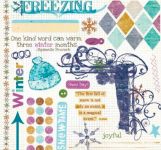 Fancy Pants - Arctic Chill Rubons -  8" x 8"