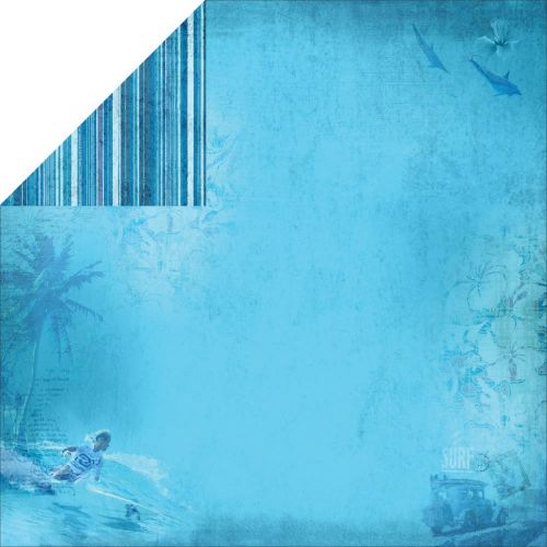 Fabscraps - Surfing Wild 1 - 12" x 12" Double Sided Patterned Paper