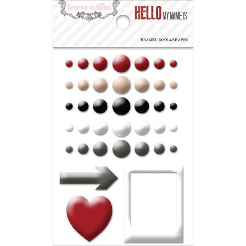 Teresa Collins Designs - Hello My Name Is - Enamel Dots & Shapes