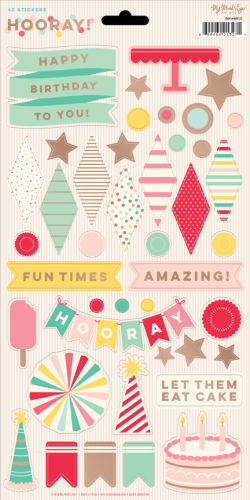 My Mind's Eye - Hooray 6x12 Sticker Sheet