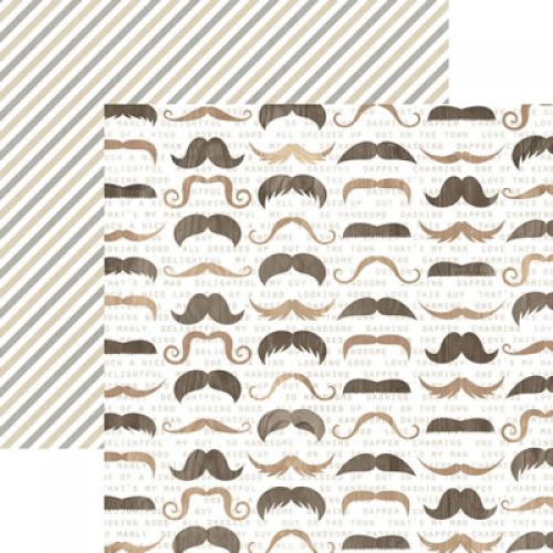 Teresa Collins Designs - He Said -  Mustache  12x12 Paper