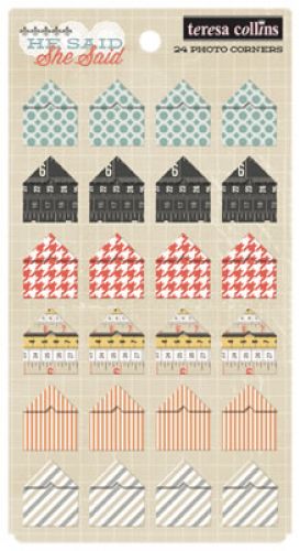 Teresa Collins Designs - He Said - Photo Corners