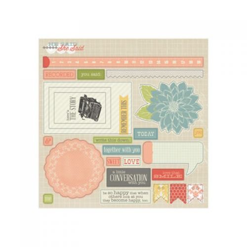 Teresa Collins Designs - She Said - 8" x 8" Chipboard Elements