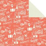 My Minds Eye - Hello World - Beauty "Bonjour" Double-Sided Cardstock 12"X12"