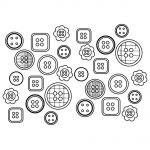 Unity Stamps - Artista's Cling Rubber Stamps 4"X6" - Stitches Of Buttons