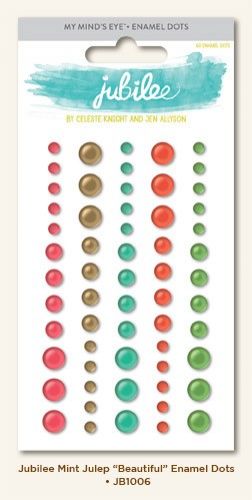 My Mind's Eye - Jubilee Collection - Mint Julep Beautiful Enamel Dots