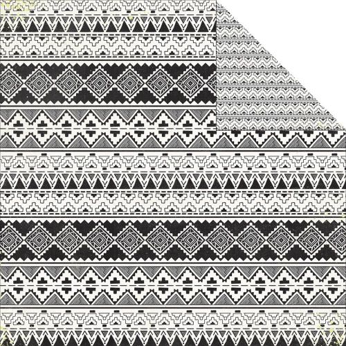 My Mind's Eye - Wild Berry Jubilee Collection - Life Tribal 12 x 12 Double Sided Patterned Paper