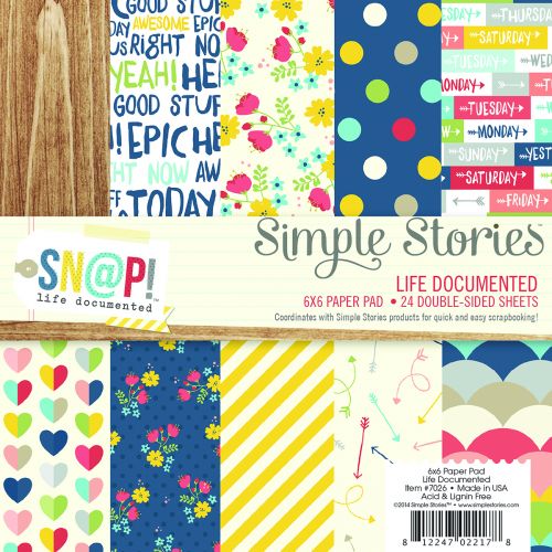 Simple Stories - Life Documented - 6x6 Paper Pad
