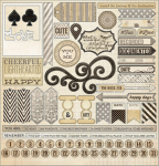 My Mind's Eye - Lost & Found - Record It - Antique - By Jen Allyson - 12x12 Sticker Accessorie Sheet
