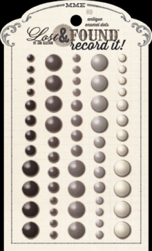 My Mind's Eye - Lost & Found - Record It - Antique - By Jen Allyson - Enamel Dots