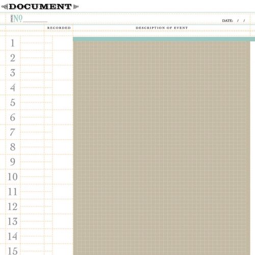 Teresa Collins Designs - Memorabilia - 12x12" Paper - Document