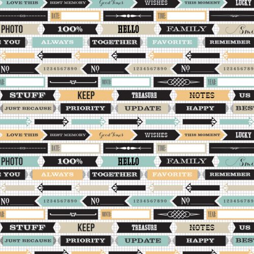 Teresa Collins Designs - Memorabilia - 12x12" Paper - Labels