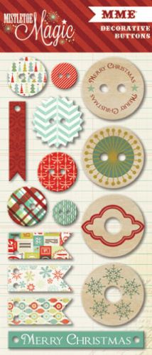 My Mind's Eye - Mistletoe Magic - Decorative Buttons