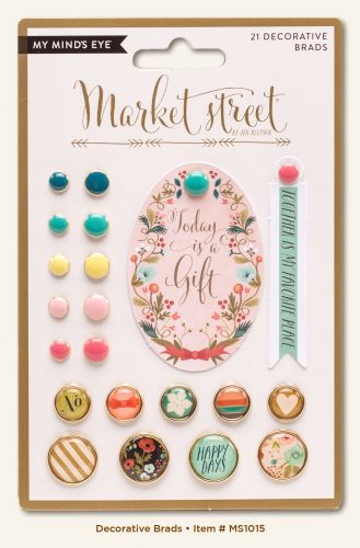 My Mind's Eye - Market Street - Ashbury Heights - Decorative Brads