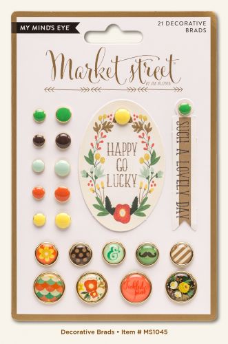 My Mind's Eye - Market Street - Nob Hill - Decorative Brads